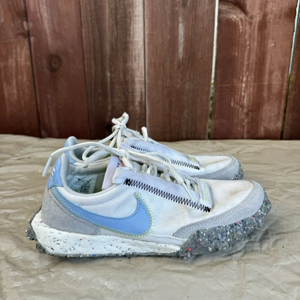 Nike Waffle‎ Racer Crater Womens Size 5 White Athletic Shoe Sneakers CT1983-106